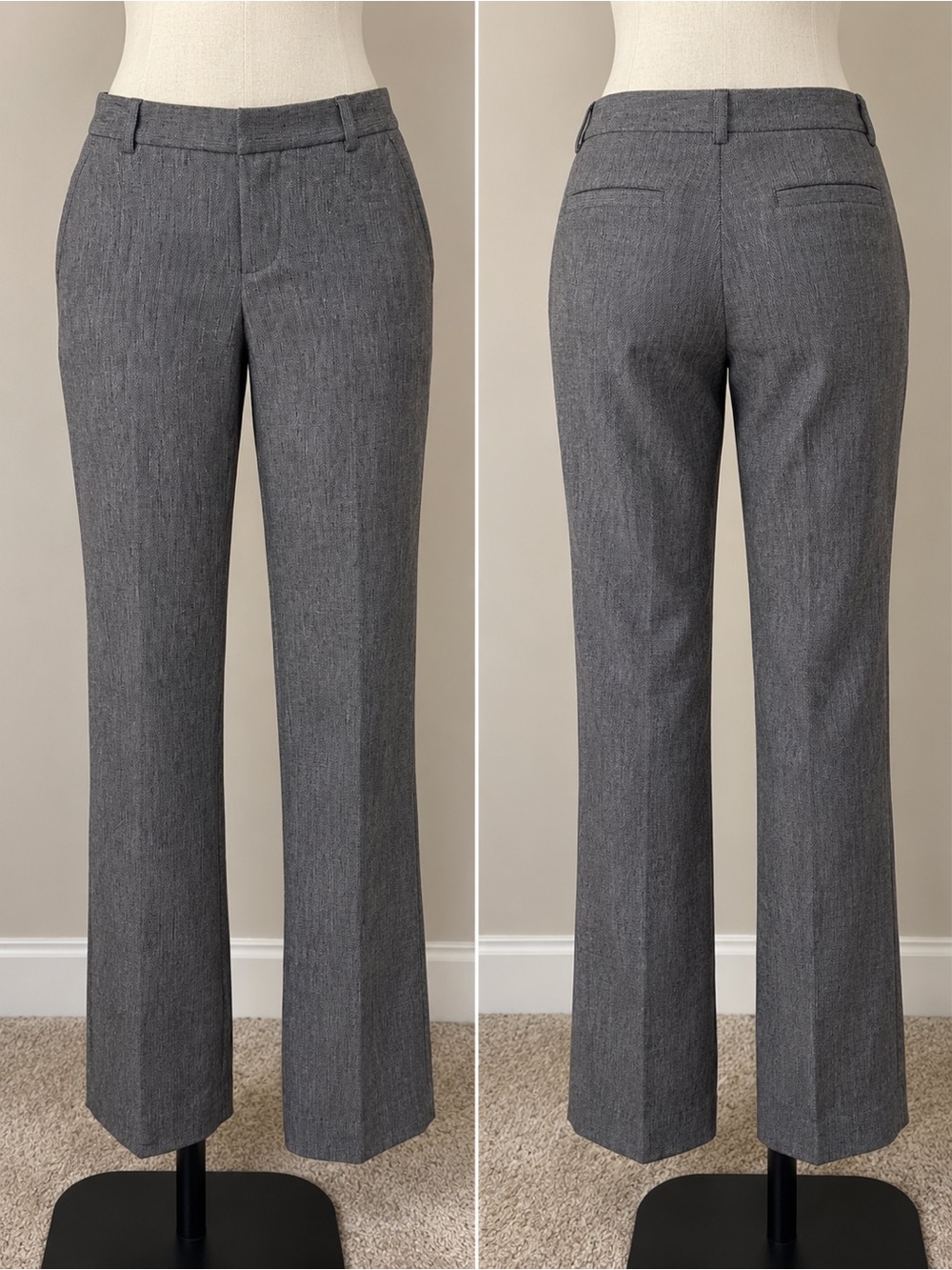 Banana Republic Gray Straight-Leg Dress Pants